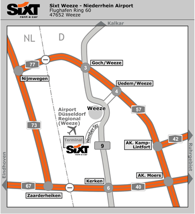 Sixt Autovermietung Weeze - Niederrhein Flughafen
