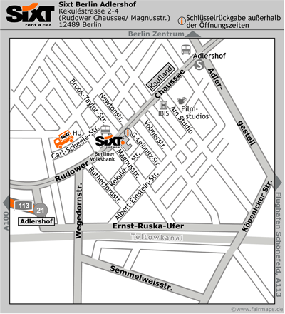 Sixt Autovermietung Berlin Adlershof