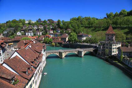 Brücke über die Aare Brück in Bern