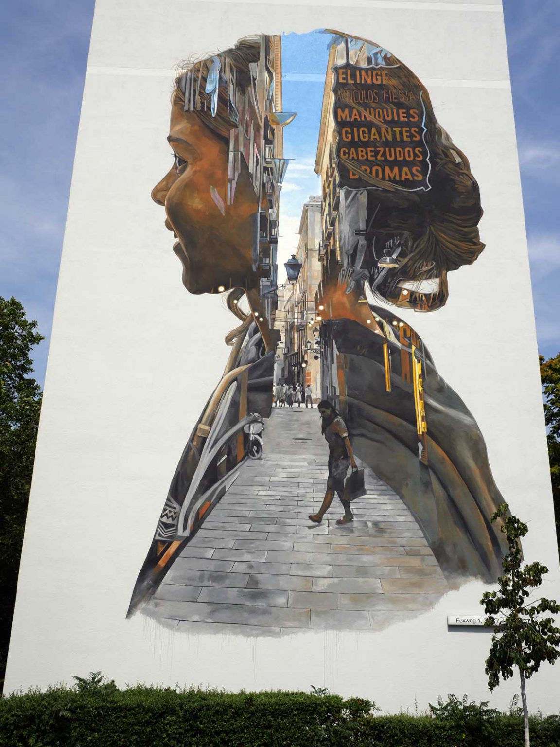 Blu's Pink Man mural in Kreuzberg, Berlin